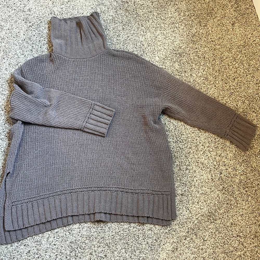 Brown aerie long turtleneck sweater